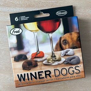 Wine glass markers winer dogs. NEW